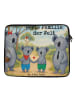 Mr. & Mrs. Panda Laptop Case Koala Familie zwei Design mit Spruch in Weiß