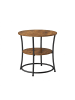 relaxdays Beistelltisch in Dunkelbraun/ Schwarz - (H)55 x Ø 55 cm