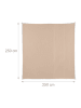 relaxdays Sonnensegel in Beige - 2,5 x 2,5 m