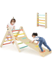 COSTWAY Kletterdreieck mit Rutsche in Bunt