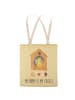 Mr. & Mrs. Panda Tasche Vogel Haus mit Spruch in Gelb Pastell