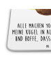 Mr. & Mrs. Panda Coaster Avocado Yoga mit Spruch in Weiß