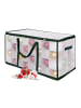 relaxdays Weihnachtskugel-Aufbewahrungsbox in Transparent/ Grün - (B)73 x (H)37 x (T)36 cm