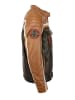 TOP GUN Lederjacke 31024850 in dunkelbraun/cognac
