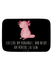 Mr. & Mrs. Panda Duschvorleger Axolotl Niedlich mit Spruch in Schwarz