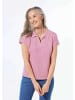 GOLDNER Jersey-Poloshirt ärmellos Jacquard in pink / weiß / gemustert