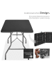 tectake Outdoor-Tisch klappbar, gummierter Tragegriff, 120 kg Belastbarkeit