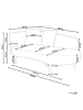 Beliani Chaiselongue CHAUMONT in Rosa/Dunkler Holzfarbton - (W) 168 x (H) 75 x (L) 66 cm