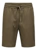 Only&Sons Leichte Stoff Shorts Bermuda Hose ONSLINUS in Braun