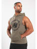 Gorilla Wear Ärmelloser Kapuzenpullover Marshall – Armeegrün – Größe M