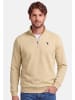 U.S. Polo Assn. U.S. POLO ASSN. Herren Pullover Half Zip P017 in Hellbeige-Navy