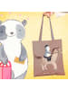 Mr. & Mrs. Panda Tote Bag Pferd Reiten ohne Spruch in Braun Pastell