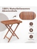 COSTWAY Gartentisch Akazienholz 68x44x74cm in Braun