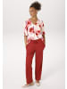 Aniston CASUAL Schlupfbluse in rosa-wollweiß-rot-dunkelrot-lila-flieder
