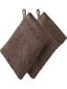 REDBEST Frottier Waschhandschuh 2er-Pack New York in taupe