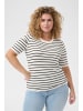 KAFFE curve Strickpullover KClizzy Regular fit in Chalk / Black stripe
