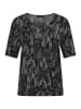 GOLDNER Kurzgröße:  Shirt Shirt in schwarz / anthrazit / grau / gemustert