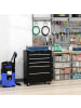 HOMCOM Werkstattwagen in Schwarz 61,5L x 33B x 82,5H cm