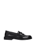 The Attico Schwarz Leder Slip-On Loafer