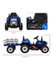 HOMCOM 12V Kinder Aufsitztraktor 3-6 Jahre Blau