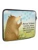 Mr. & Mrs. Panda Laptoptasche Bär Seifenblasen Design mit Spruch in Weiß