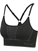 Hummel Hummel Top Hmlmt Yoga Damen Atmungsaktiv Feuchtigkeitsabsorbierenden Nahtlosen in BLACK/ASPHALT MELANGE