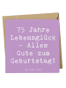 Mr. & Mrs. Panda Deluxe Karte Spruch 75. Geburtstag mit Spruch in Lavendeltraum