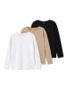 name it 3er-Pack Oberteil mit langen Ärmeln in Black