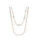 Steel_Art Halskette Damen mit Perle Elula silberfarben poliert in rosegoldfarben