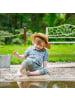relaxdays Gartenbank in Weiß/Bronze - (B)127,5 x (H)90 x (T)63 cm