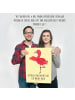 Mr. & Mrs. Panda Poster Flamingo Yoga mit Spruch in Gelb Pastell