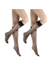Hudson Feinkniestrümpfe Lilly Lafina 15 2-Pack druckfreier Bund in Black