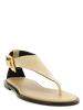 balmain Beige Kalbsleder Flach Sandalen