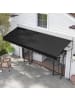 COSTWAY Klemmmarkise ohne Bohren 400 cm in Schwarz