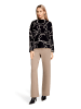 Betty Barclay Sweatshirt mit Rippenstruktur in Schwarz/Weiß