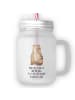 Mr. & Mrs. Panda Mason Jar Trinkglas Katze Sitzen mit Spruch in Transparent