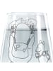 Mr. & Mrs. Panda Trinkglas Pinguin & Maus Wanderer ohne Spruch in Transparent