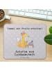 Mr. & Mrs. Panda Mouse Pad Autorin Leidenschaft mit Spruch in Grau Pastell