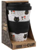 i-Drink RPET-Kaffeebecher mit Silikonverschluss 435 ml Becher Katzen