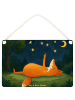 Mr. & Mrs. Panda Wandbild Holz Fuchs Sterne Design ohne Spruch in Weiß