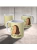 Mr. & Mrs. Panda Kindertasse Igel Blumen mit Spruch in Gelb Pastell