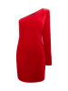 faina One Shoulder Minikleid in Rot