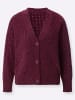 WITT WEIDEN Chenille-Strickjacke in bordeaux