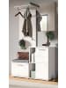 Inn.Furn Schuhschrank weiß Hochglanz 55 cm, Flurschrank mit 5 Fächern
