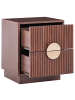 Beliani Nachttisch NUMURKAH in Braun - (W) 42 x (H) 50 x (L) 38 cm