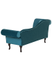 Beliani Chaiselongue LATTES in Blau - (W) 188 x (H) 87 x (L) 59 cm linksseitig