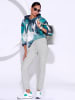 creation L Sweatshirt in salbei-dunkelblau-bedruckt