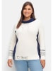 sheego Sweatshirt in champagner-marine