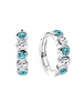 schmuck23 Creolen 925 Silber Zirkonia 0,3 cm x 1,2 cm