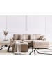 Beliani 2-tlg 4-Sitzer Sofa KOHLO in Beige/Schwarz linksseitig